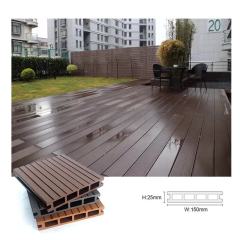 Waterproof UV-Resistant WPC Decking Wide 3D Embossed Wood Plastic