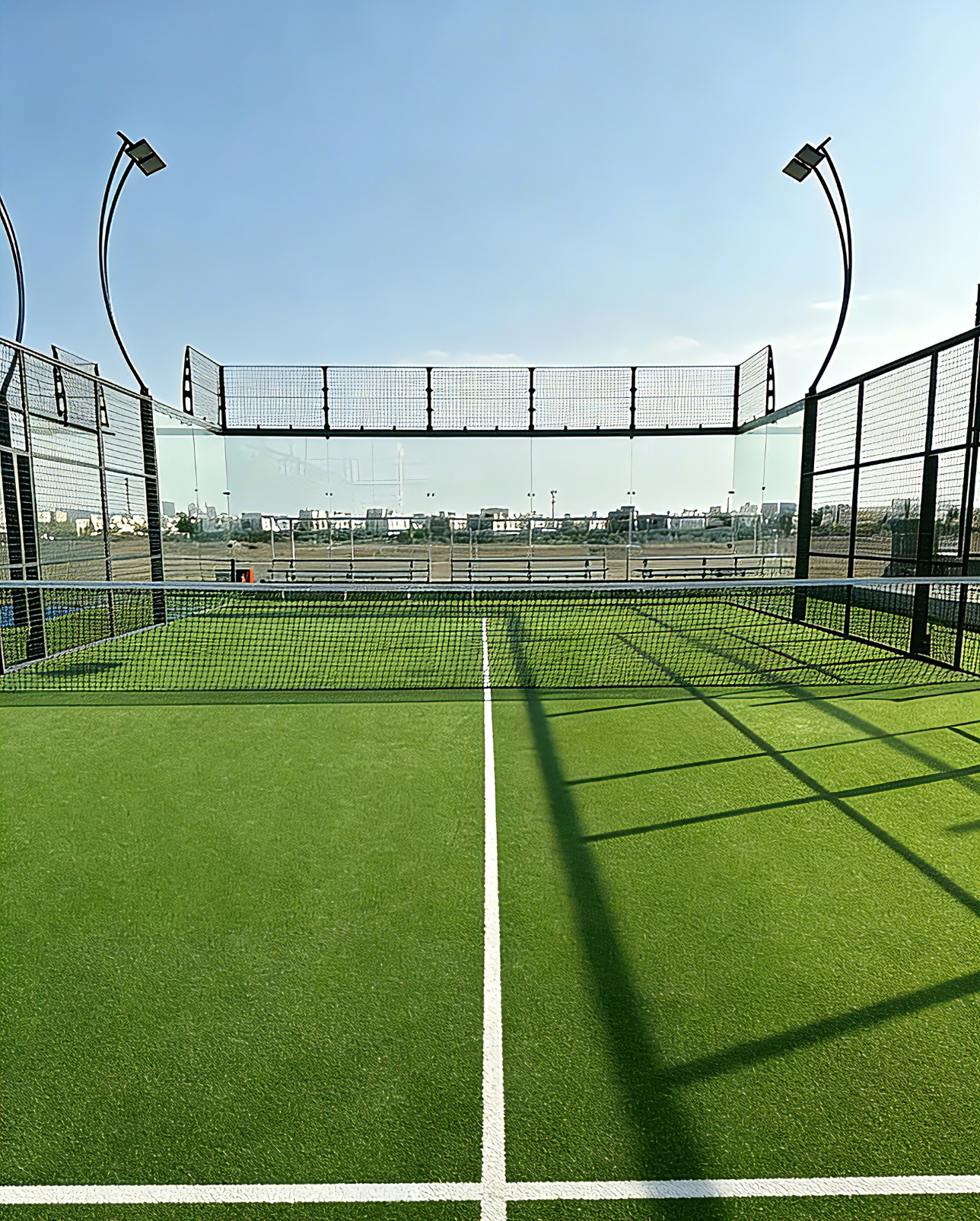 Best Selling Reinforced Steel Frame High Quality Tempered Glass Panoramic Padel Tennis Court for Indoor/Outdoor Club Sport