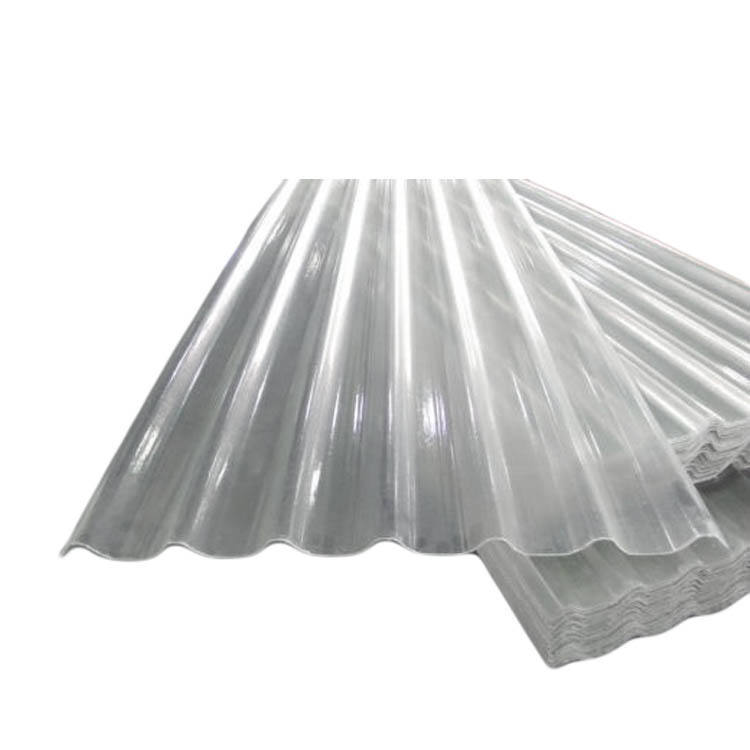 Good Bending Performance Weathering 2Mm 4Mm Transparent UV Resistant Fiberglass Plastic Siding Roof Sheet FRP Lighting Cutting