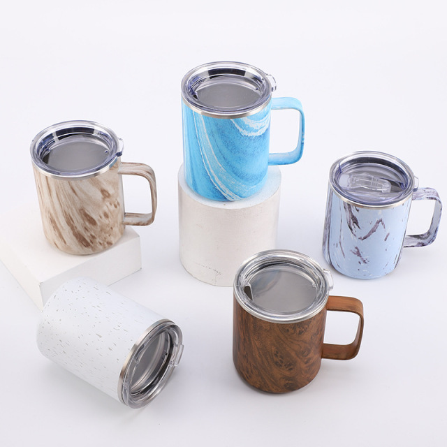 Wholesale 12oz Stainless Steel Handle Mugs - B2B Premium Drinkware