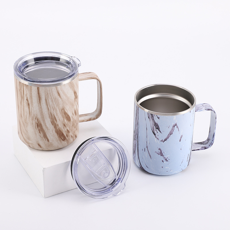 Wholesale 12oz Stainless Steel Handle Mugs - B2B Premium Drinkware
