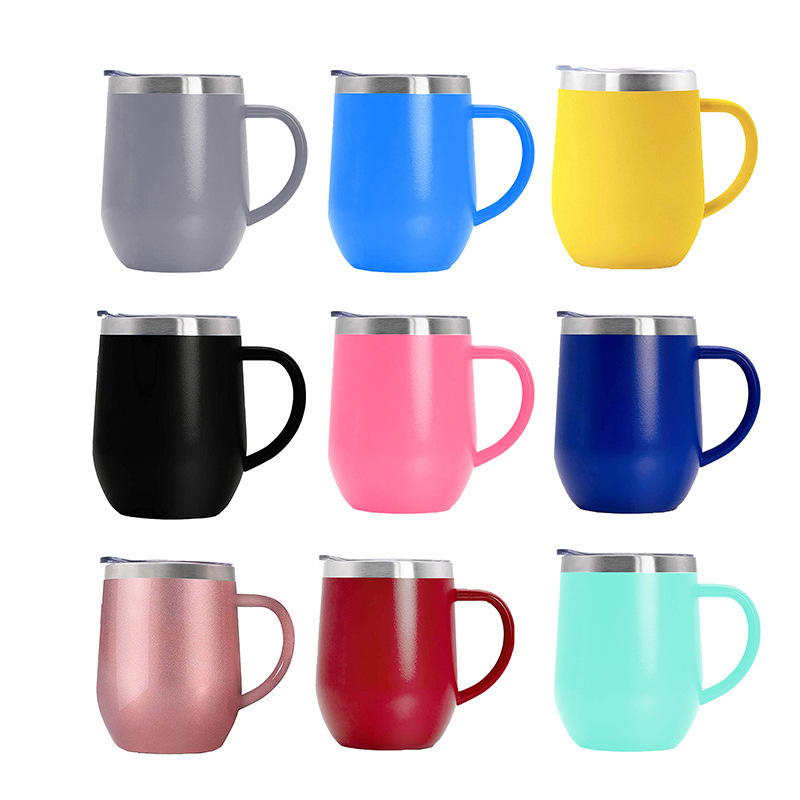 Wholesale 12oz Stainless Steel Handle Mugs - B2B Drinkware Supplier