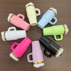 Wholesale 14oz Stainless Steel Tumblers with Handle - B2B Drinkware Supplier