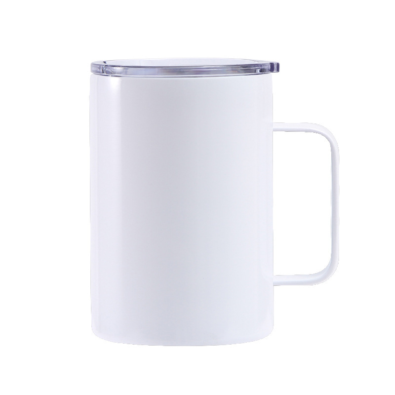 Wholesale 16oz Matte Powder-Coated Stainless Steel Handle Mug | B2B Laser-Ready Thermal Drinkware