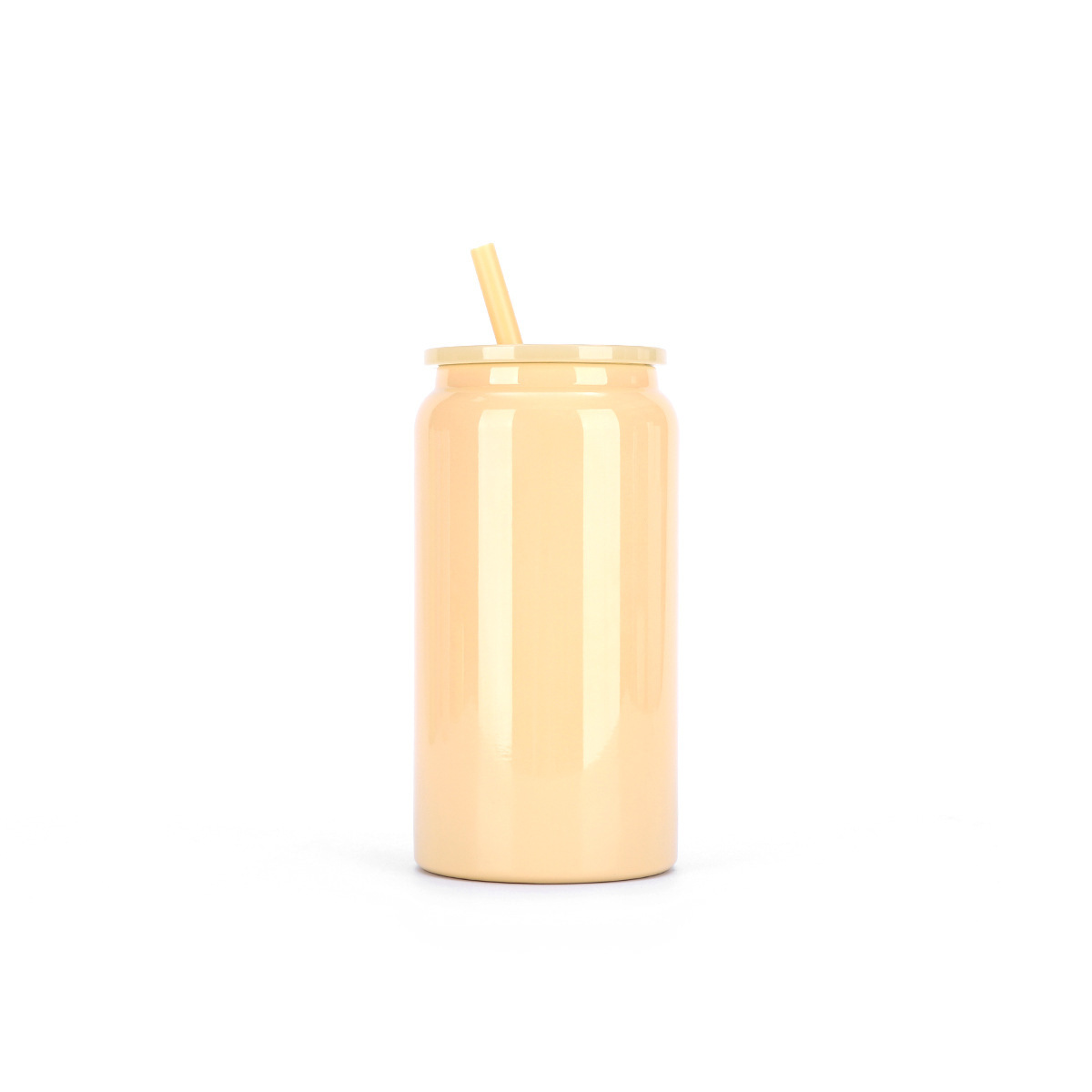 16oz Double - Wall Stainless Steel Straw Can - Shaped Tumbler, Pantone Customizable