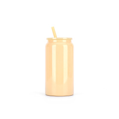 16oz Double - Wall Stainless Steel Straw Can - Shaped Tumbler, Pantone Customizable