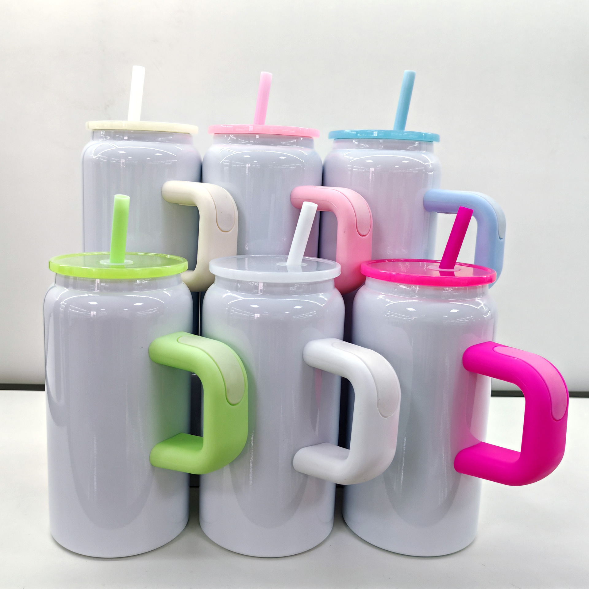 Wholesale 16oz Stainless Steel Tumblers with Handle - B2B Drinkware Supplier