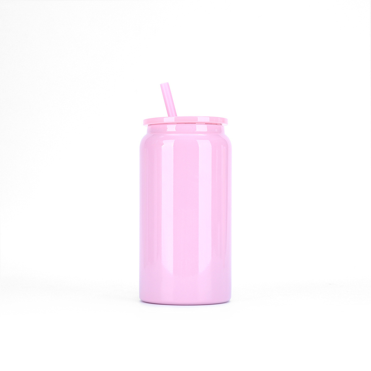 16oz Double - Wall Stainless Steel Straw Can - Shaped Tumbler, Pantone Customizable