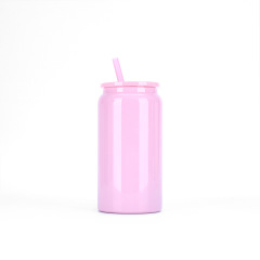 16oz Double - Wall Stainless Steel Straw Can - Shaped Tumbler, Pantone Customizable