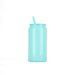16oz Double - Wall Stainless Steel Straw Can - Shaped Tumbler, Pantone Customizable