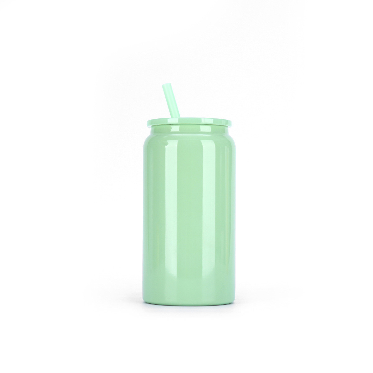 16oz Double - Wall Stainless Steel Straw Can - Shaped Tumbler, Pantone Customizable