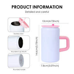 Wholesale 16oz Stainless Steel Tumblers with Handle - B2B Drinkware Supplier