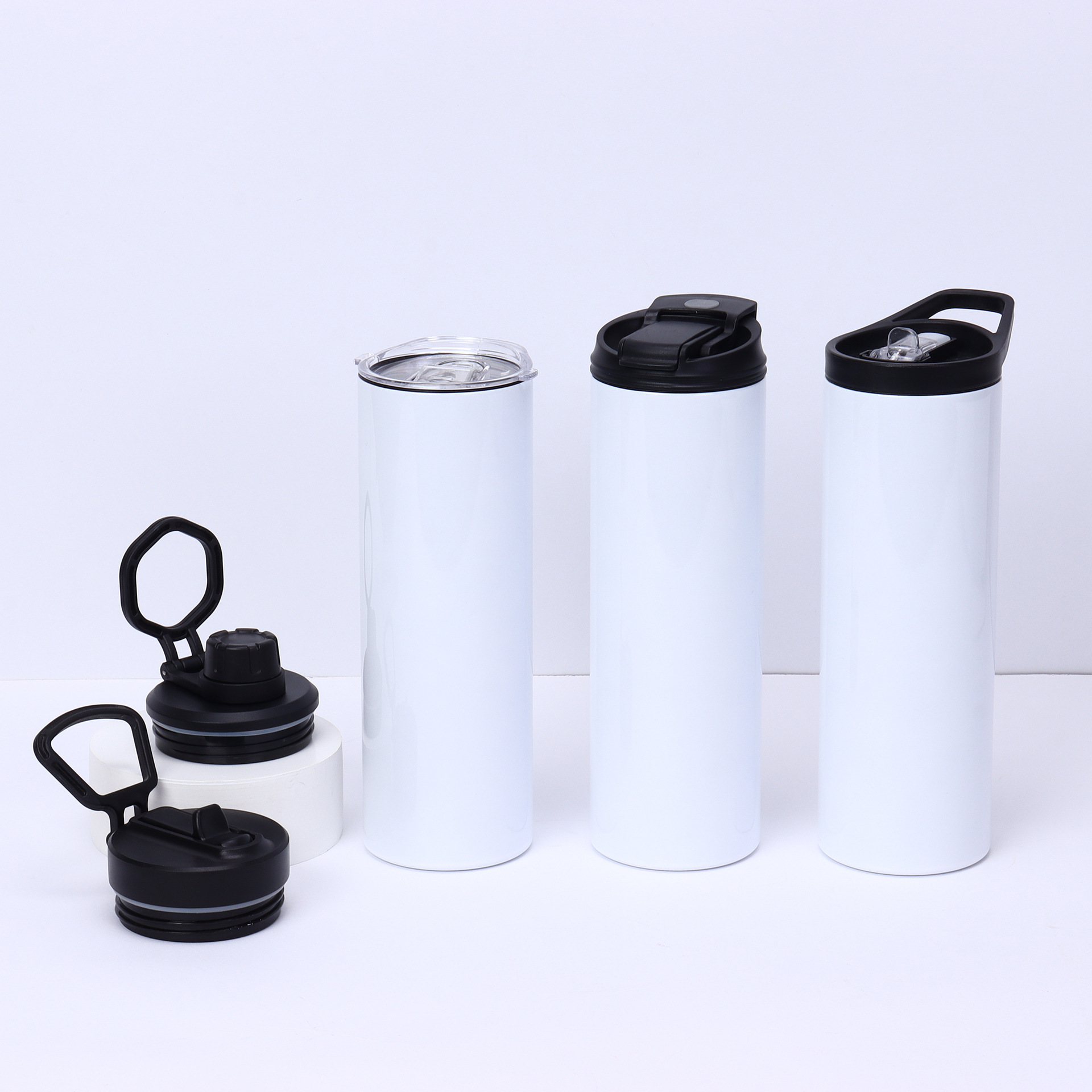 Wholesale 20oz Full-Body Sublimation Stainless Steel Tumbler | B2B Multi-Lid Thermal Drinkware