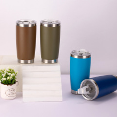 Wholesale 20oz Matte Spray-Coated Stainless Steel Cup | B2B Leak-Proof Thermal Tumblers