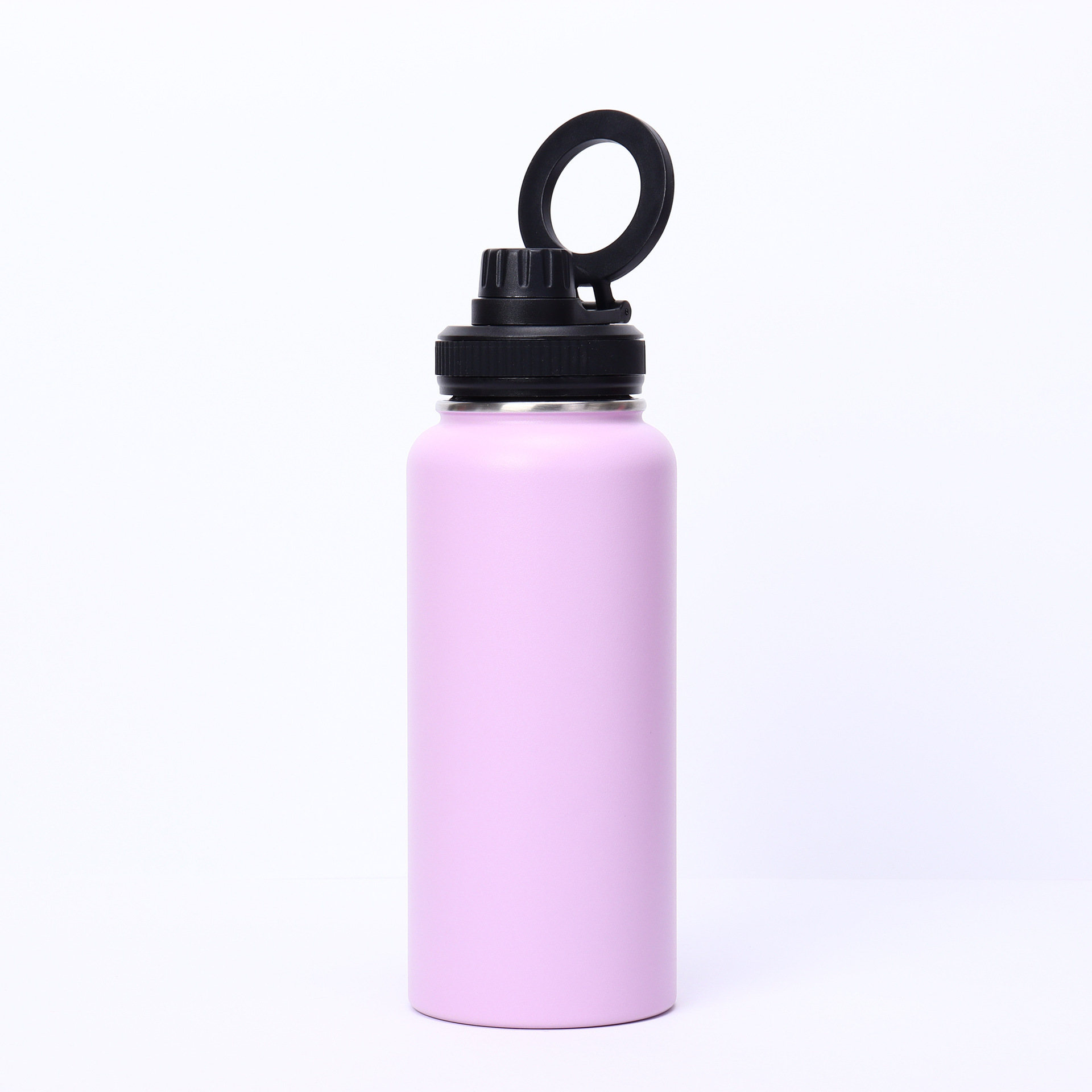 Bulk 32oz Double-Walled Stainless Steel Water Bottles with Patented Magnetic Phone Holder Lid, Custom Gradient Colors, Low MOQ 100 for Corporate Gifts