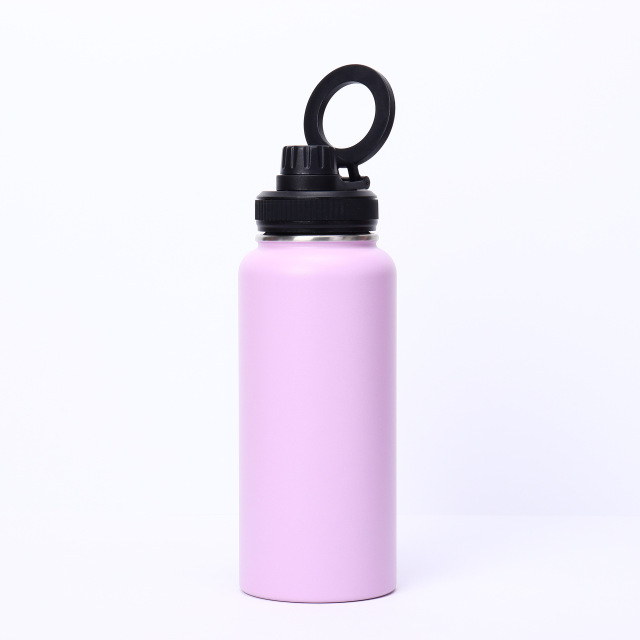 Bulk 32oz Double-Walled Stainless Steel Water Bottles with Patented Magnetic Phone Holder Lid, Custom Gradient Colors, Low MOQ 100 for Corporate Gifts
