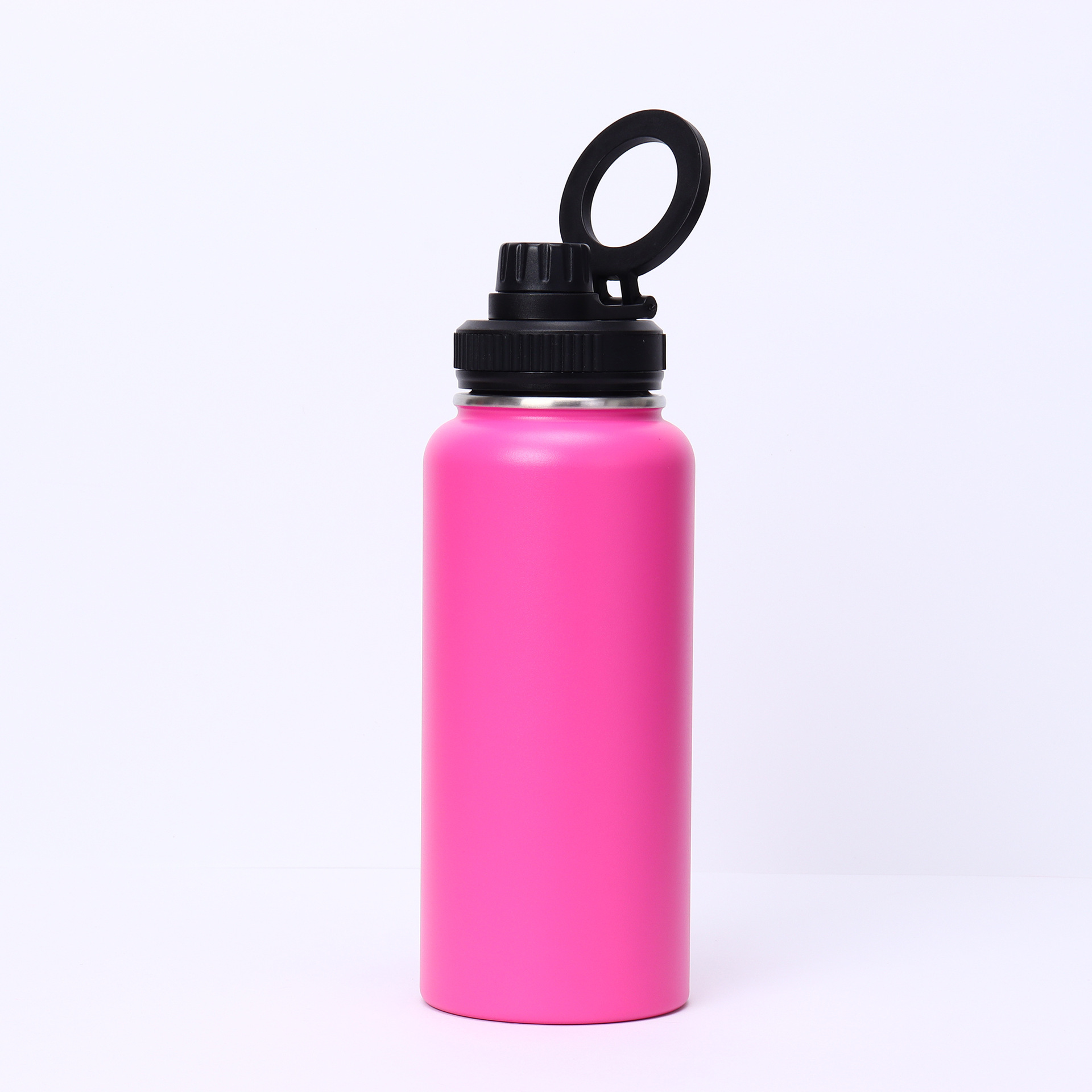 Bulk 32oz Double-Walled Stainless Steel Water Bottles with Patented Magnetic Phone Holder Lid, Custom Gradient Colors, Low MOQ 100 for Corporate Gifts
