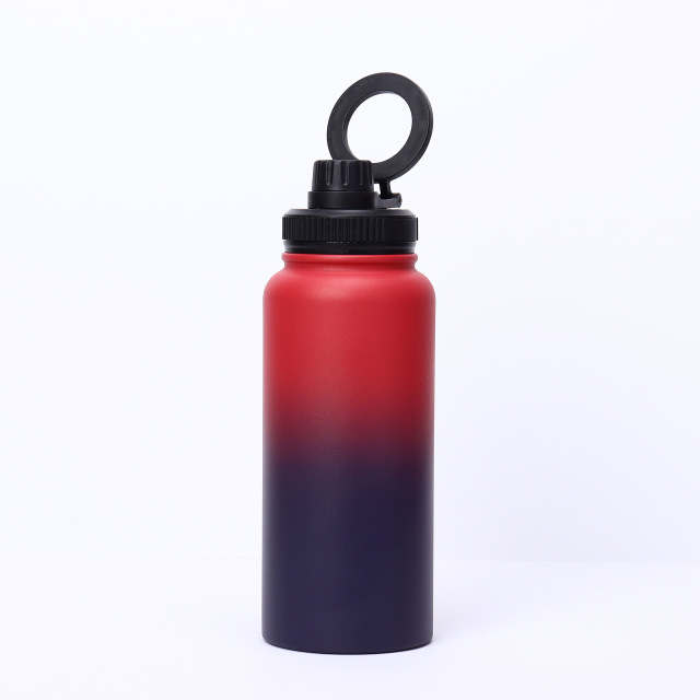 Bulk 32oz Double-Walled Stainless Steel Water Bottles with Patented Magnetic Phone Holder Lid, Custom Gradient Colors, Low MOQ 100 for Corporate Gifts