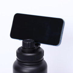 Bulk 32oz Double-Walled Stainless Steel Water Bottles with Patented Magnetic Phone Holder Lid, Custom Gradient Colors, Low MOQ 100 for Corporate Gifts