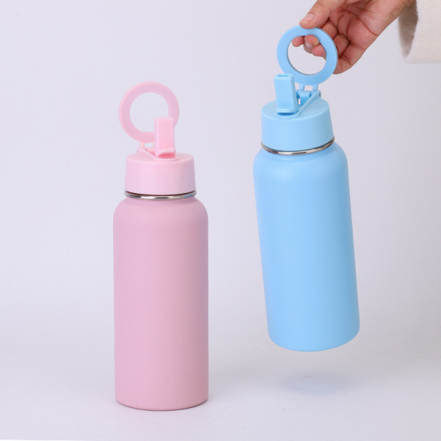 Bulk 32oz Double-Walled Stainless Steel Water Bottles with Patented Magnetic Phone Holder Lid, Custom Gradient Colors, Low MOQ 100 for Corporate Gifts