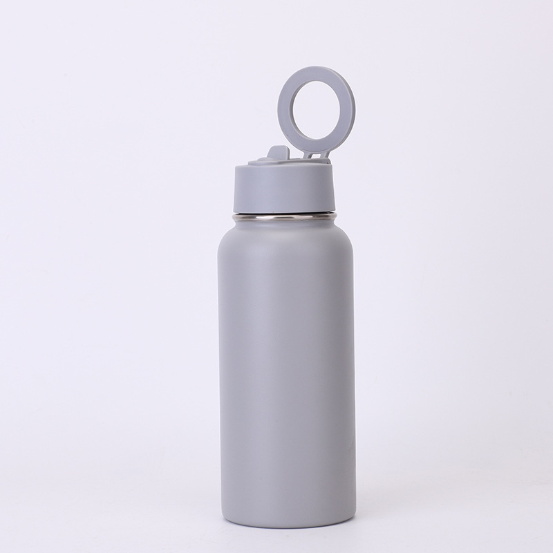 Bulk 32oz Double-Walled Stainless Steel Water Bottles with Patented Magnetic Phone Holder Lid, Custom Gradient Colors, Low MOQ 100 for Corporate Gifts