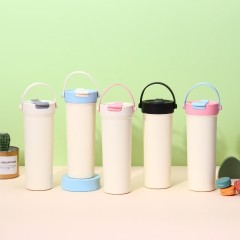 Wholesale 20oz 2-in-1 Lid Stainless Steel Handle Cup | B2B Matte Thermal Tumblers