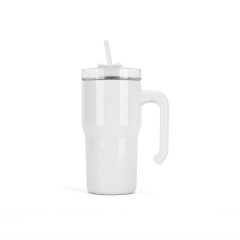 Wholesale 20oz Sublimation Coated Stainless Steel Handle Cup | B2B Full-Color Print Tumblers
