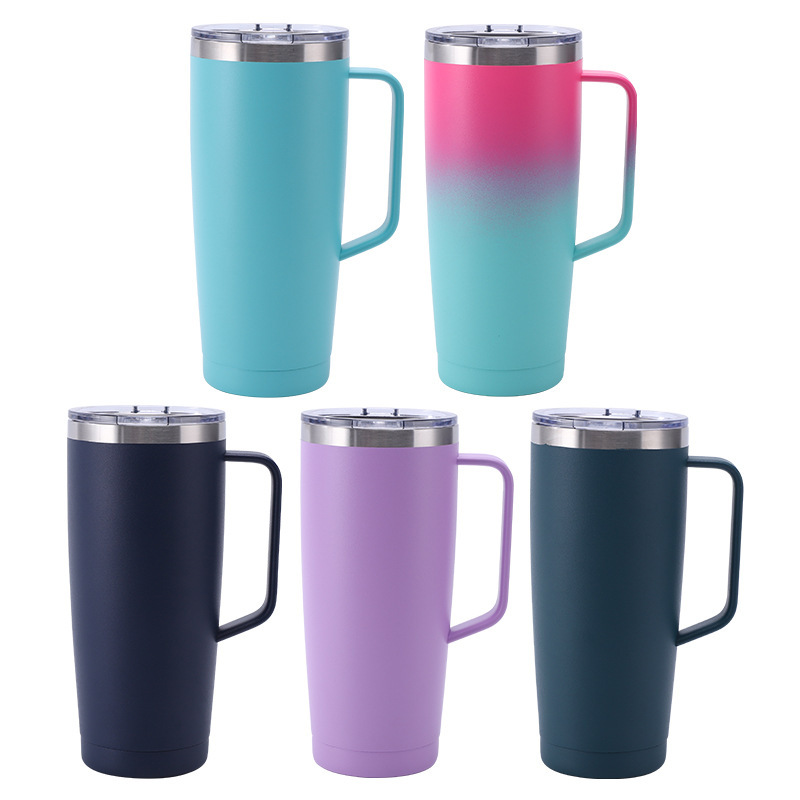 Wholesale 24oz Gradient Spray Painted Stainless Steel Handle Cup | B2B Thermal Tumbler Supplier