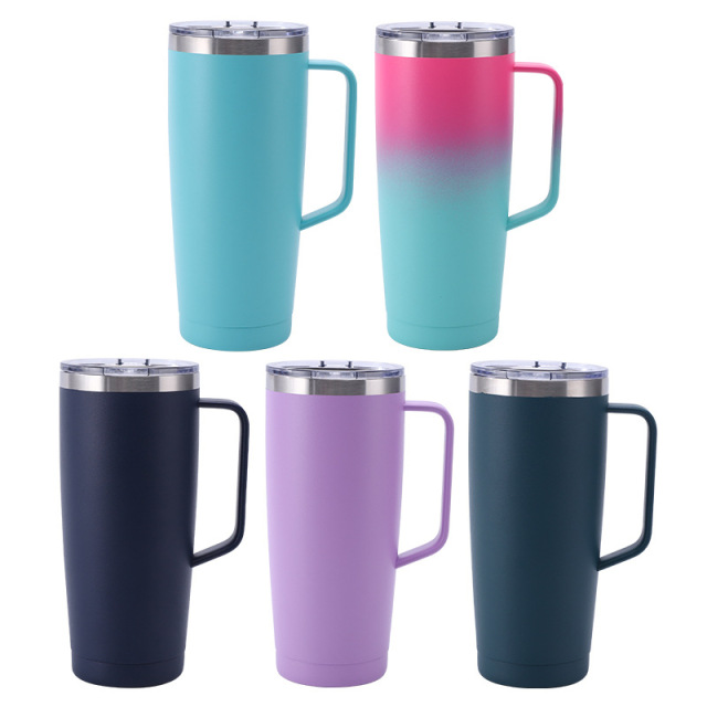 Wholesale 24oz Gradient Spray Painted Stainless Steel Handle Cup | B2B Thermal Tumbler Supplier