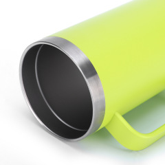 Wholesale 24oz Matte Spray-Coated Stainless Steel Handle Cup | B2B Dual Base Thermal Mugs