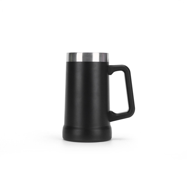 Wholesale 24oz Spray-Coated Stainless Steel Handle Cup | B2B Office Thermal Mugs