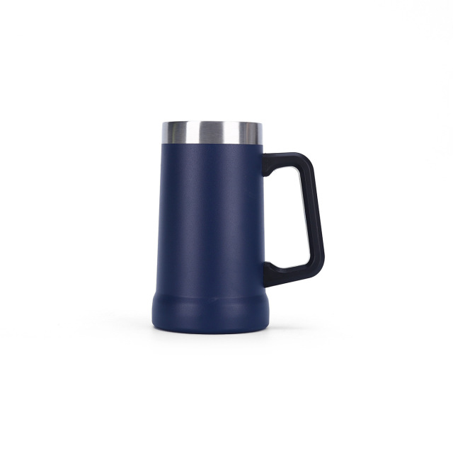 Wholesale 24oz Spray-Coated Stainless Steel Handle Cup | B2B Office Thermal Mugs