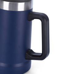 Wholesale 24oz Spray-Coated Stainless Steel Handle Cup | B2B Office Thermal Mugs