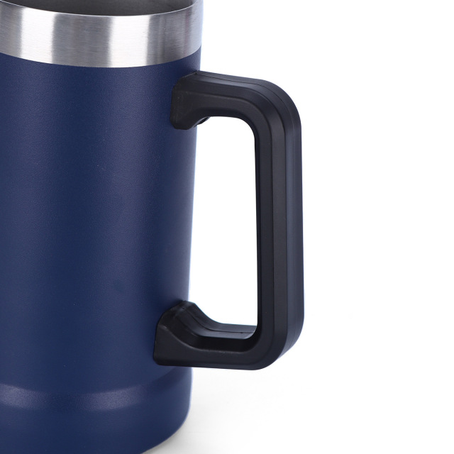 Wholesale 24oz Spray-Coated Stainless Steel Handle Cup | B2B Office Thermal Mugs