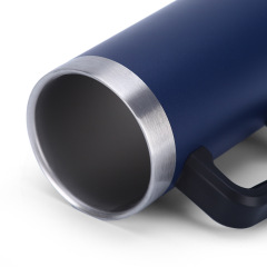 Wholesale 24oz Spray-Coated Stainless Steel Handle Cup | B2B Office Thermal Mugs