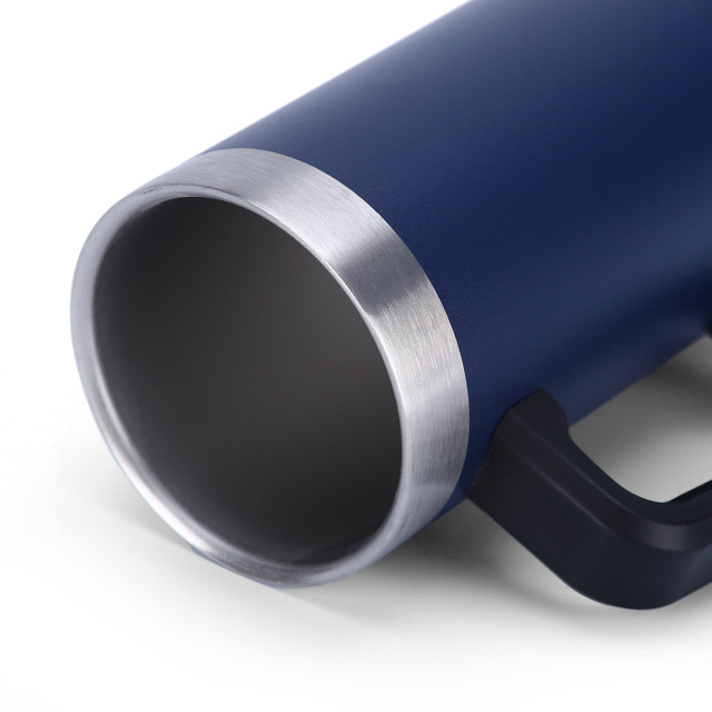 Wholesale 24oz Spray-Coated Stainless Steel Handle Cup | B2B Office Thermal Mugs