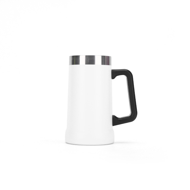 Wholesale 24oz Spray-Coated Stainless Steel Handle Cup | B2B Office Thermal Mugs