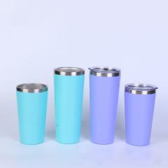 Wholesale 18oz+25oz Double-Walled Stainless Steel Cups | B2B Dual-Size Spray-Coated Tumblers