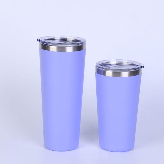 Wholesale 18oz+25oz Double-Walled Stainless Steel Cups | B2B Dual-Size Spray-Coated Tumblers