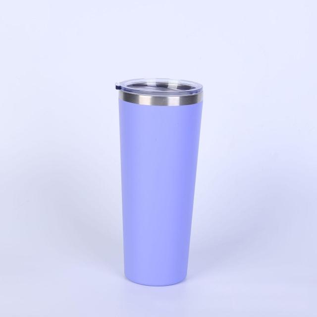 Wholesale 18oz+25oz Double-Walled Stainless Steel Cups | B2B Dual-Size Spray-Coated Tumblers