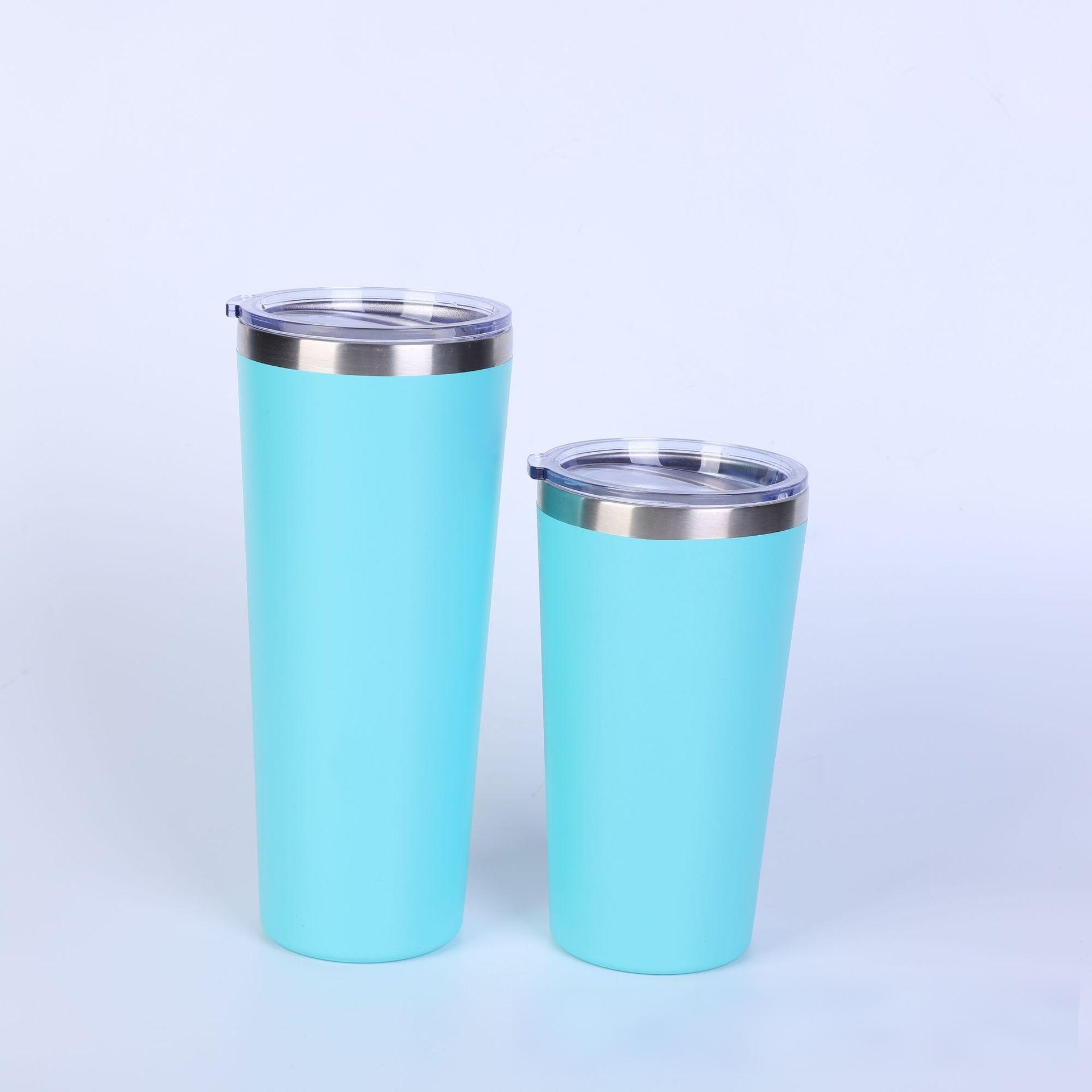 Wholesale 18oz+25oz Double-Walled Stainless Steel Cups | B2B Dual-Size Spray-Coated Tumblers