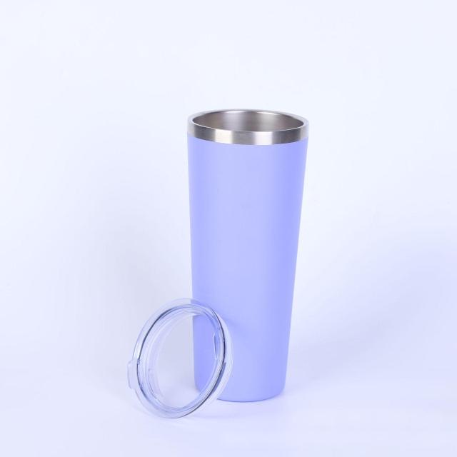Wholesale 18oz+25oz Double-Walled Stainless Steel Cups | B2B Dual-Size Spray-Coated Tumblers