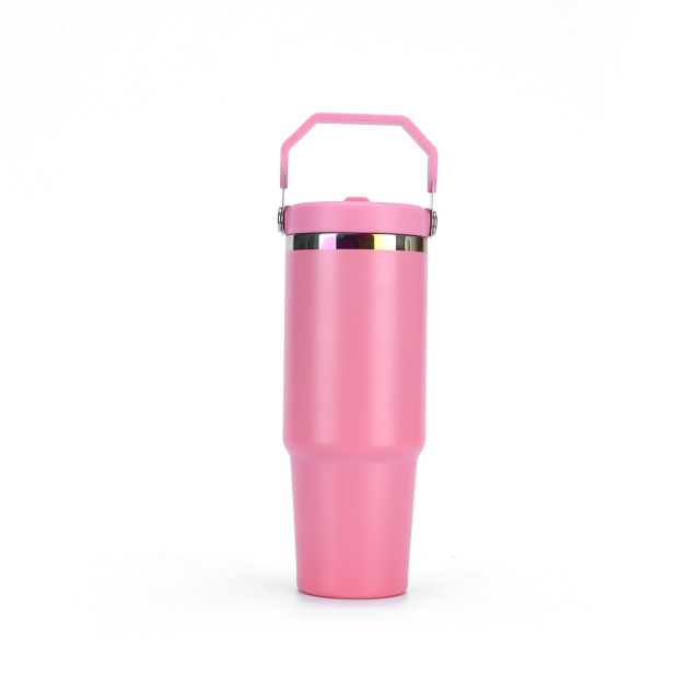 Wholesale 30oz Full-Body Electroplated Stainless Steel Tumbler | B2B Spray Coated Edge Handle Cups