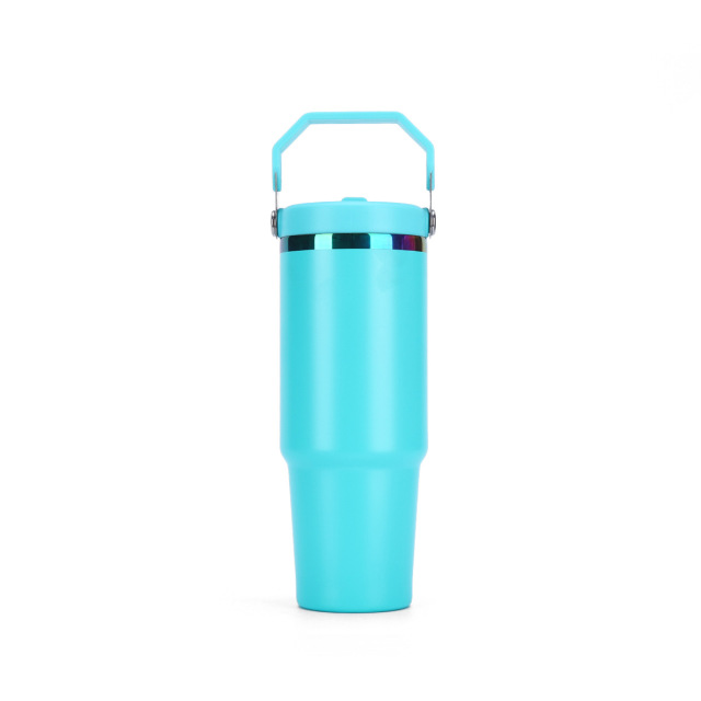 Wholesale 30oz Full-Body Electroplated Stainless Steel Tumbler | B2B Spray Coated Edge Handle Cups