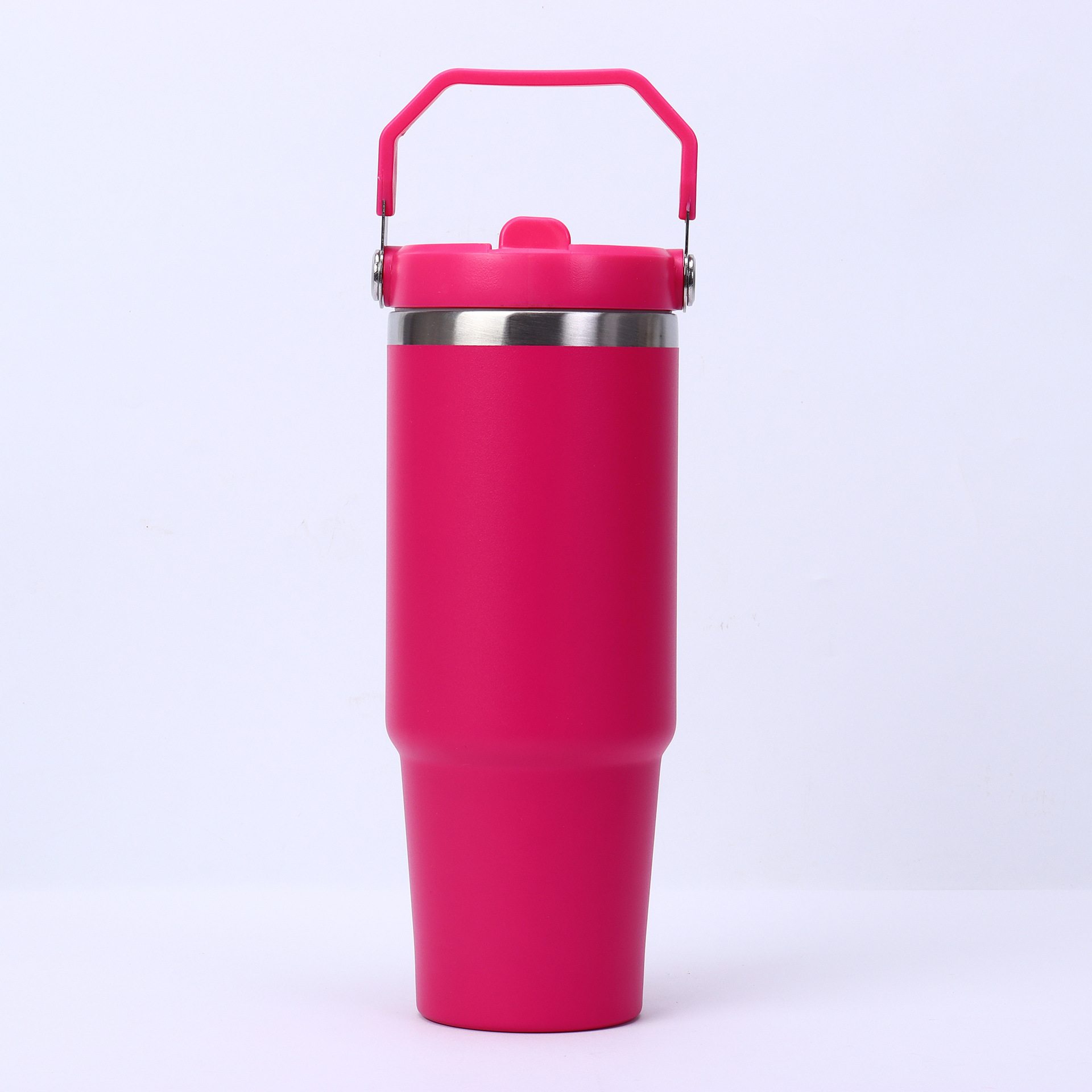30oz Double-Walled Stainless Steel Vacuum Insulated Travel Mug with Handle