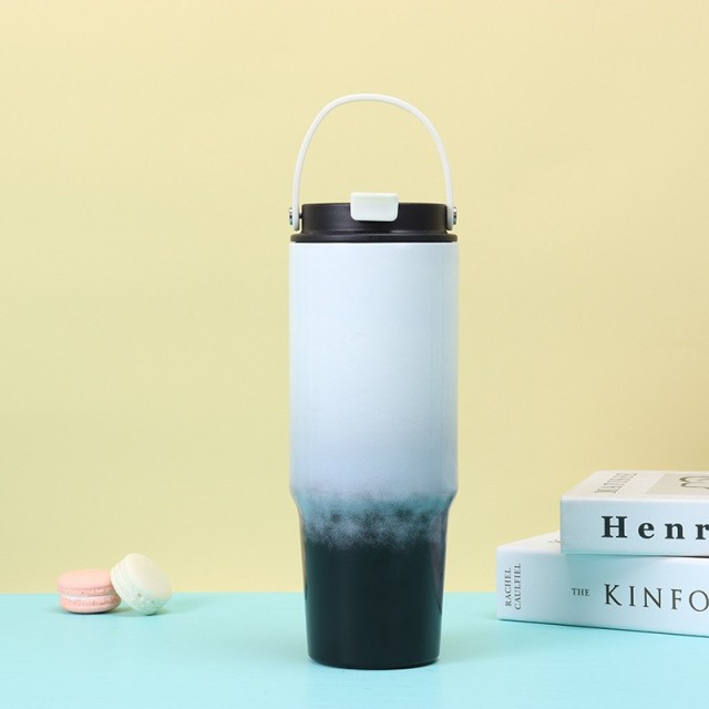 Wholesale 30oz Gradient Spray Painted Stainless Steel Handle Cup | B2B Thermal Tumbler Supplier