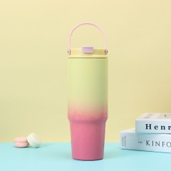 Wholesale 30oz Gradient Spray Painted Stainless Steel Handle Cup | B2B Thermal Tumbler Supplier