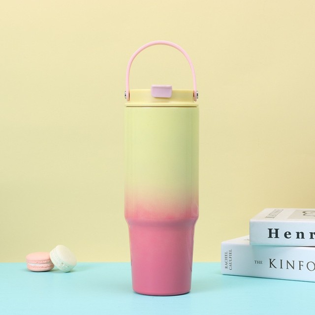 Wholesale 30oz Gradient Spray Painted Stainless Steel Handle Cup | B2B Thermal Tumbler Supplier