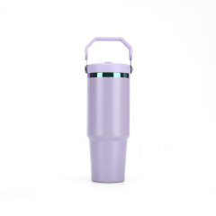 Wholesale 30oz Full-Body Electroplated Stainless Steel Tumbler | B2B Spray Coated Edge Handle Cups