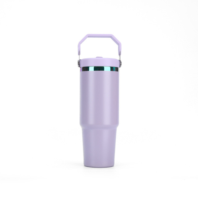 Wholesale 30oz Full-Body Electroplated Stainless Steel Tumbler | B2B Spray Coated Edge Handle Cups